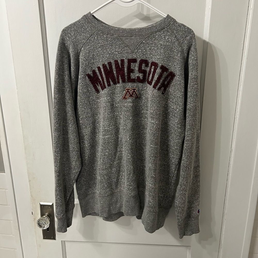 Champion Gray Minnesota Crew Neck Sweatshirt